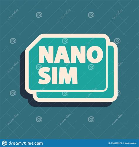 Green Nano Sim Card Icon Isolated On Green Background Mobile And