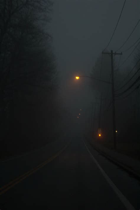 Grunge Foggy Street Dark Landscape Sky Aesthetic Dark Photography