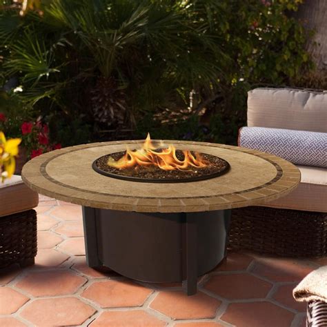 Carmel Chat Height Round Fire Pit With 48 Top Round Fire Pit Fire
