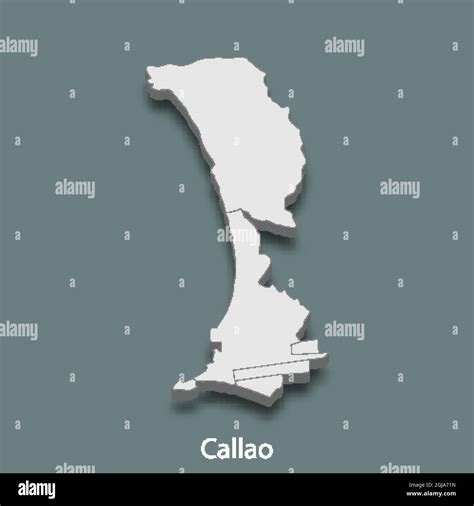3d Isometric Map Of Callao Is A City Of Peru Vector Illustration Stock