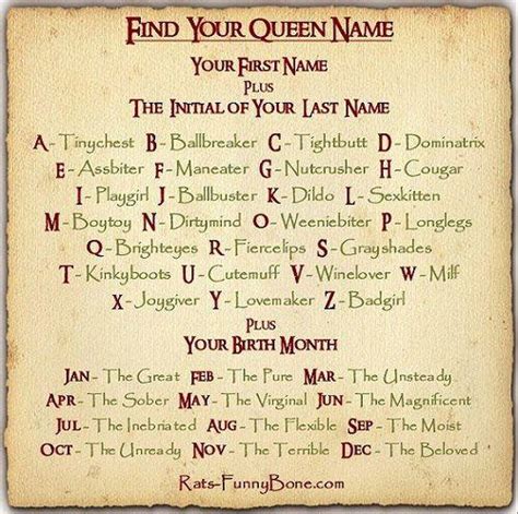 Whats Your Queen Name Funny Name Generator Funny Names Name Generator