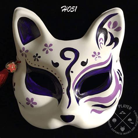 Half Face Kitsune Mask Hanabi Máscara Kitsune Mascaras Japonesas