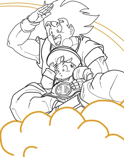 Goku y Gohan (boceto) por JMiguel | Dibujando