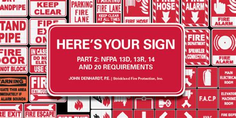 Heres Your Sign Part 2 Nfpa 13d 13r 14 And 20 Requirements