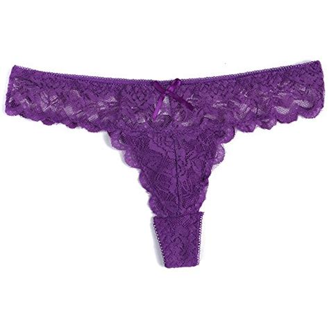 Elacucos 6 Pack Women Thongs Panty Bow Lace Cheeky Thongs Underwear Buy Online In Uae