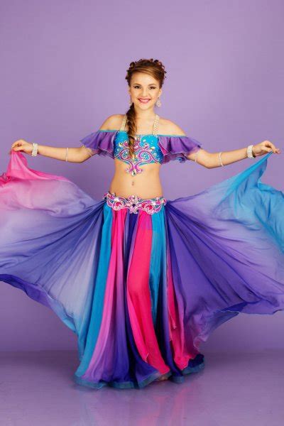 Beautiful Belly Dancer Wearing A Purple Costume ⬇ Stock Photo Image By