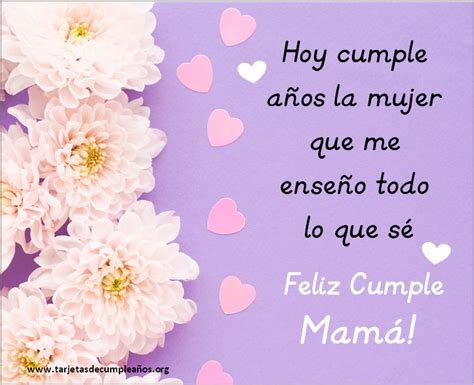 Tarjetas De Cumpleaños Para Mamá Imágenes Con Frases 🎂 🎉