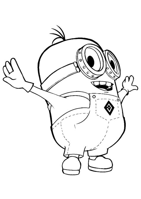 Minion Bob Coloring Page Free Printable Coloring Pages For Kids