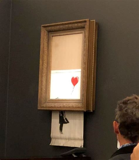 He says he built the shredder into the painting's frame in case it ever sold at auction. Lucky buyer of destroyed Banksy artwork makes a million in ...