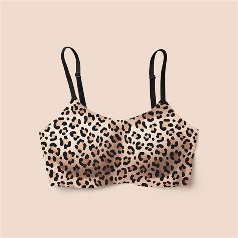 Leopard Seamless Bralette Pattern Mesh Eby™ Bralettes