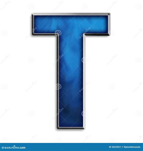 Letra Aislada T En Azul Tribal Imagen De Archivo Imagen 5022051