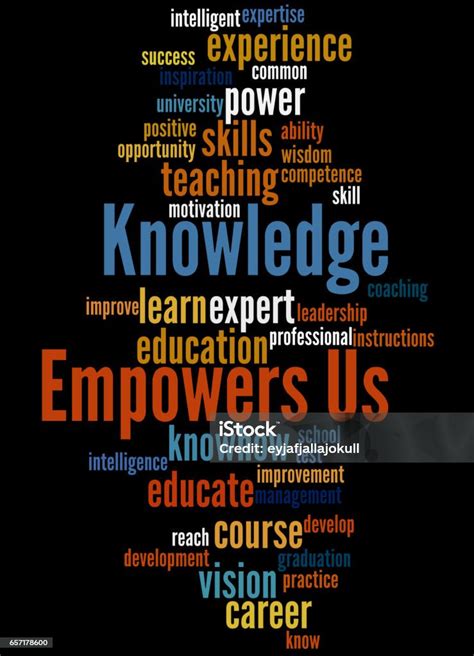 Knowledge Empowers Us Word Cloud Concept 8 Stock Illustration
