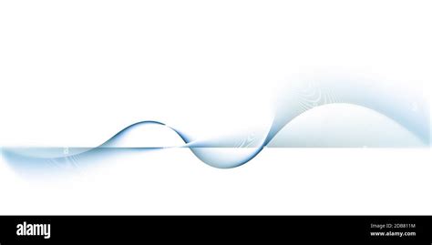 Abstract Curved Motion Lines And Wave Shapes On Bright Horizontal