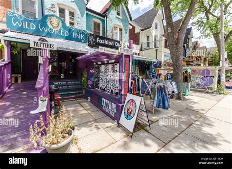 Kensington Avenue And Kensington Market In Toronto Canada Stock Photo