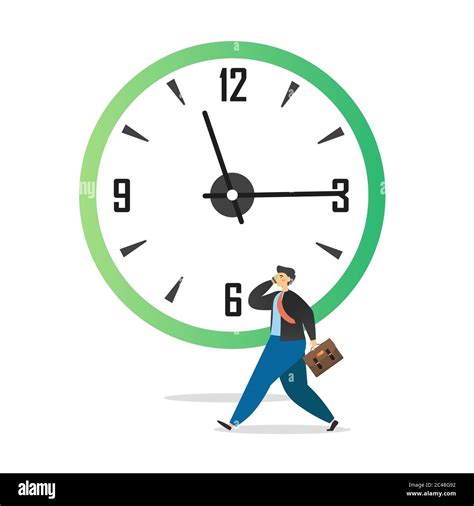 Office People Daily Routine Vector Flat Illustration Stock Vector