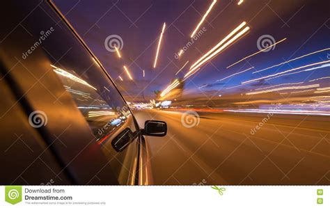 Night City Drive By Car Stock Photo Image Of Longexposure 71423482