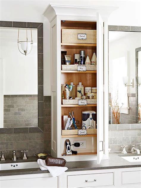 Or, you can also leave the space open for a clean, minimalist feel. Store More in Your Bathroom with these Smart Storage Ideas ...