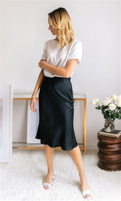 Alessa Silk Slip Skirt 100 Silk Skirt Ravella Luxury Silkwear