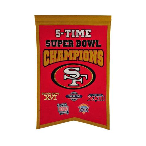 San Francisco 49ers Super Bowl Champions Banner Mymancave Store