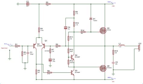 50 Watt Amplifier Circuit Diagram