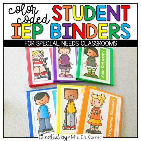 Editable Student Iep Binders Color Coded Student Iep Data Binders