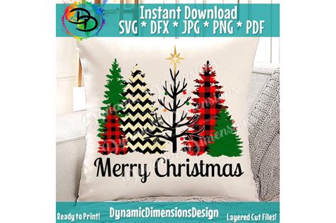 Download Merry Christmas SVG, Christmas Tree SVG, Pattern Tree Christmas SVG, Chevron print, Sublimation ...