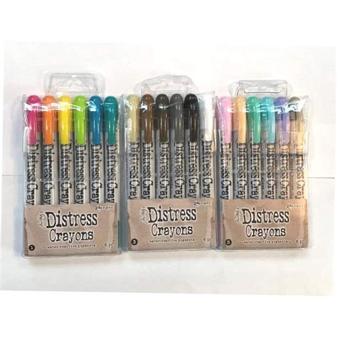 Distress Crayons 3 sets 18 Crayons Sets #1, 3 and 5 - CM012 | Distress crayons, Crayon set, Tim ...
