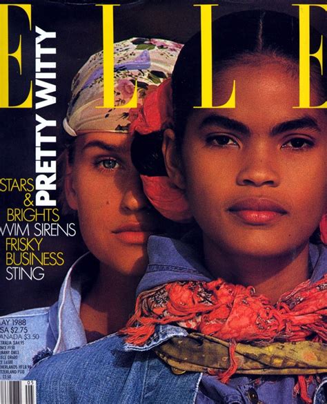 Elle Us May 1988 Ashley Richardson And Unknown Fashion Magazine Cover
