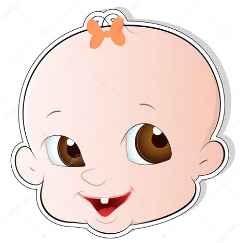 Cute Baby Face Vector — Stock Vector © Baavli 9899625