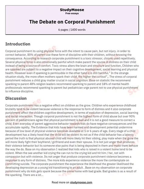 😍 Corporal Punishment In Schools Essay Importance Of Corporal