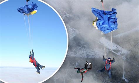 The Terrifying Moment A Plummeting Skydivers Parachute Fails To Open