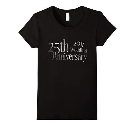 25th Silver Wedding Anniversary T Shirt 2017 4lvs