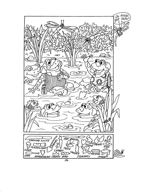 Hidden Pictures Coloring Pages Hidden Picture Coloring Page Fill In