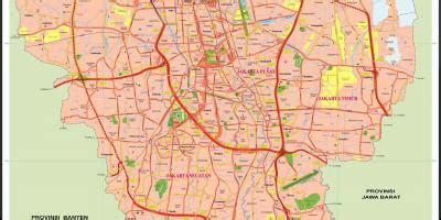 Map of Jakarta - Jakarta city map (Java - Indonesia)