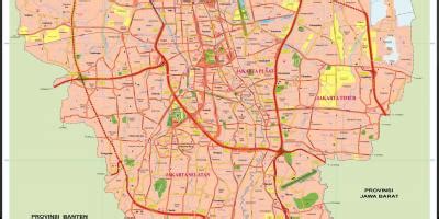 Map of Jakarta - Jakarta city map (Java - Indonesia)