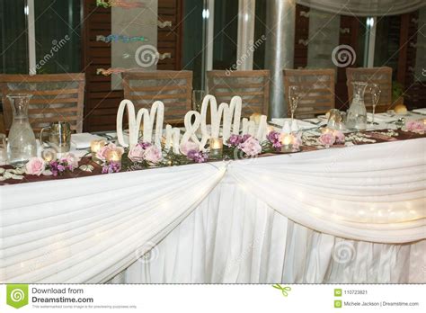 Wedding Reception Decor And Set Up Stock Image Image Of