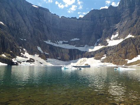 Iceberg Floating In Iceberg Lake In Glacier National Park Well Worth