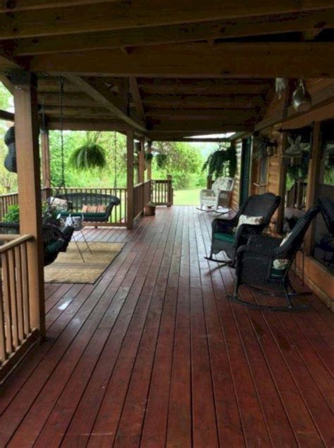 Make sure the inside measurement between the post next to the trailer and the one on the same side away from the trailer is 8 feet and that the inside measurements between the posts marking the porch's width are 10 feet. 44 Beautiful Porch Ideas That Will Add Value Your Home ...