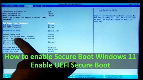 How To Fix This Pc Must Support Secure Boot Enable Secure Boot For Windows 11 Youtube