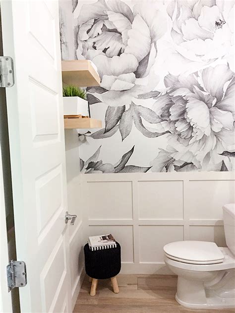 Transitional Small Powder Room One Room Challenge Reveal