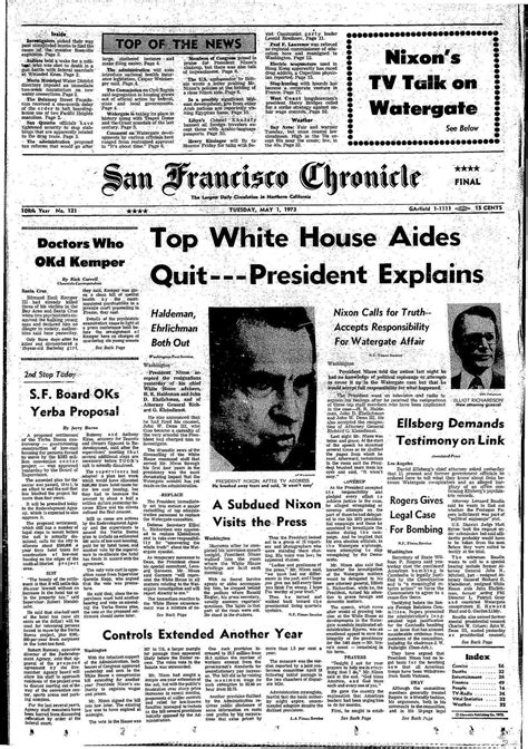 Chronicle Covers How The Watergate Scandal Unfolded
