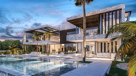 Casa adosada orientada al sur en 3 plantas a 50m de la playa de bonos beach con garaje privado en 1ª línea del r. Luxury Modern Villa for sale Marbella Benahavis Panoramic ...