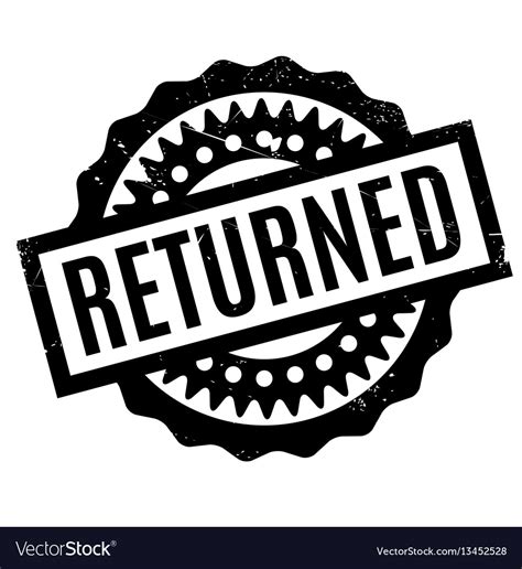 Returned Rubber Stamp Royalty Free Vector Image