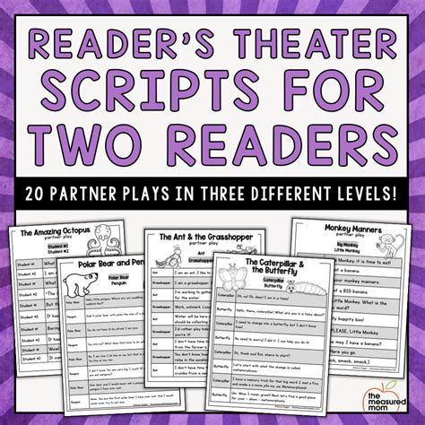 Partner Plays Readers Theater Scripts For 2 Readers The Measured Mom