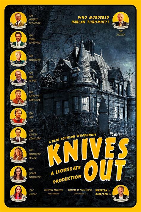 Welder empties the cutlery drawer to make majestic bird. Knives Out by Dakota Randall - Home of the Alternative Movie Poster -AMP- in 2020 | Iconic movie ...