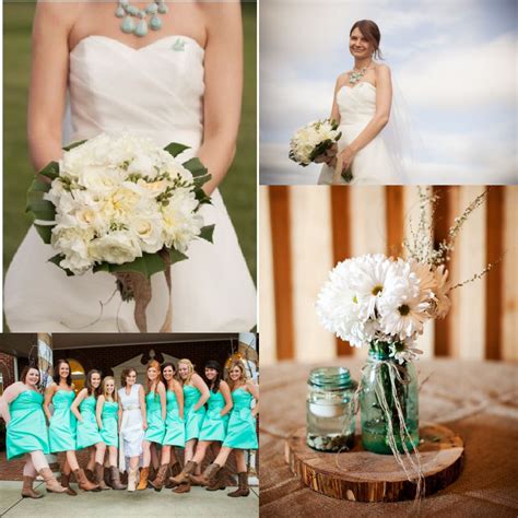 Decorate tables with lots of turquoise jewelry. Turquoise Wedding Ideas - Rustic Wedding Chic