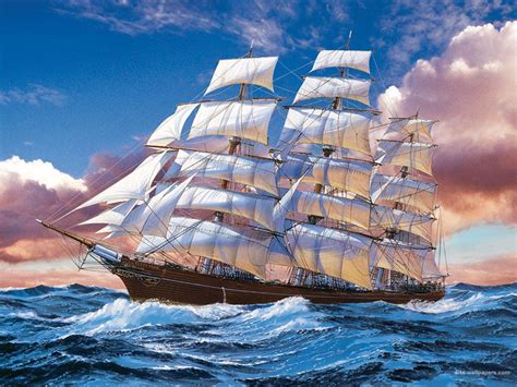 Sailing Ship Paintings Живопись с кораблями Парусный спорт Картины