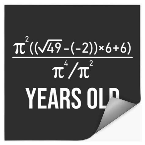 60 Years Old Equation Funny 60th Birthday Math Stickers Sold By John