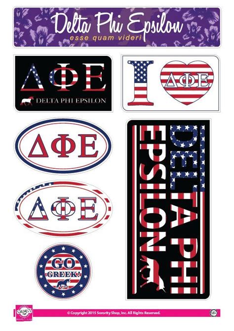 Delta Phi Epsilon American Stickers American Stickers Alpha Chi