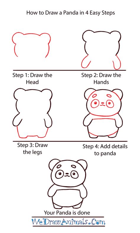 How To Draw A Kawaii Panda Step By Step Panda Panda Bear How To